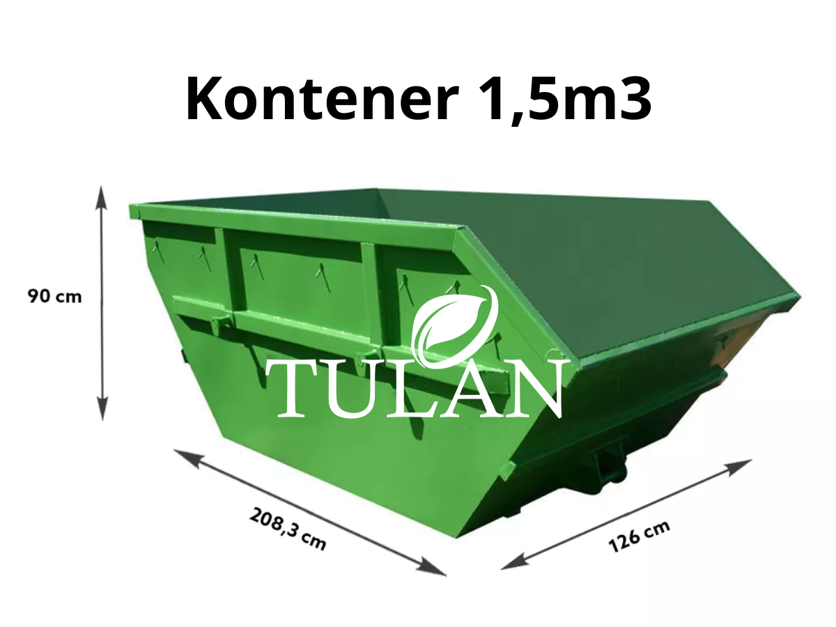 Kontenery Tulan Zielona Góra - kontener na gruz 1,5m3